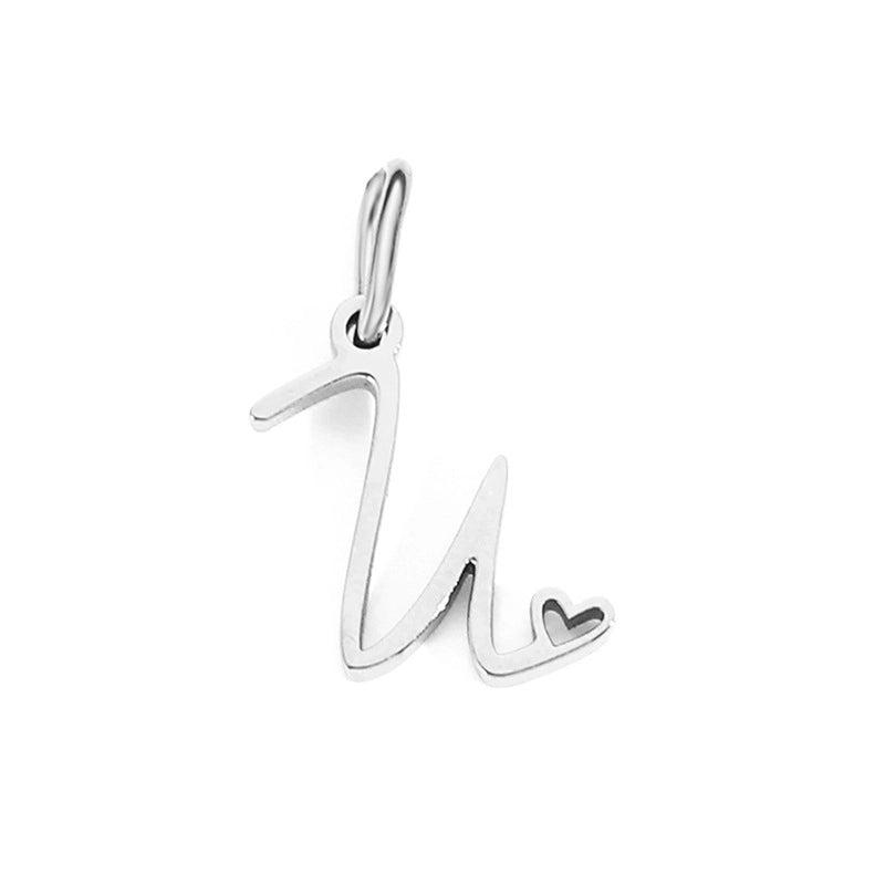 1 Piece Minimalist Letter Stainless Steel Plating Pendant Jewelry Accessories