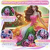 Tulip Garden Beaded Lady Special Shaped 5D DIY Partial Drill Diamond Painting Kits for Adults Beginners Home Decor Diamonds Dots Gem Art Kits Diamond Dots Paintings 11.81 X11.81inch