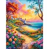 Flowers Landscape-11CT Stamped Cross Stitch 40*55cm/15.75*21.65in tapestrymarket