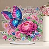 (US Local)Acrylic Special Shaped Butterfly Flower 5D DIY Diamond Painting Tabletop Decor
