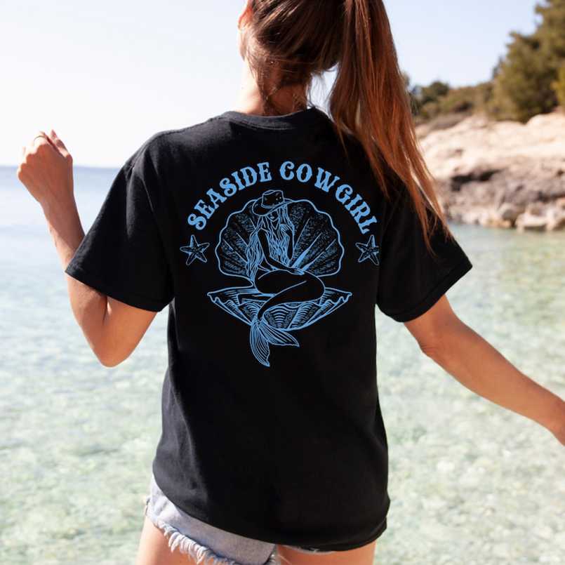 Women's Seaside Cowgirl Graphic Tee