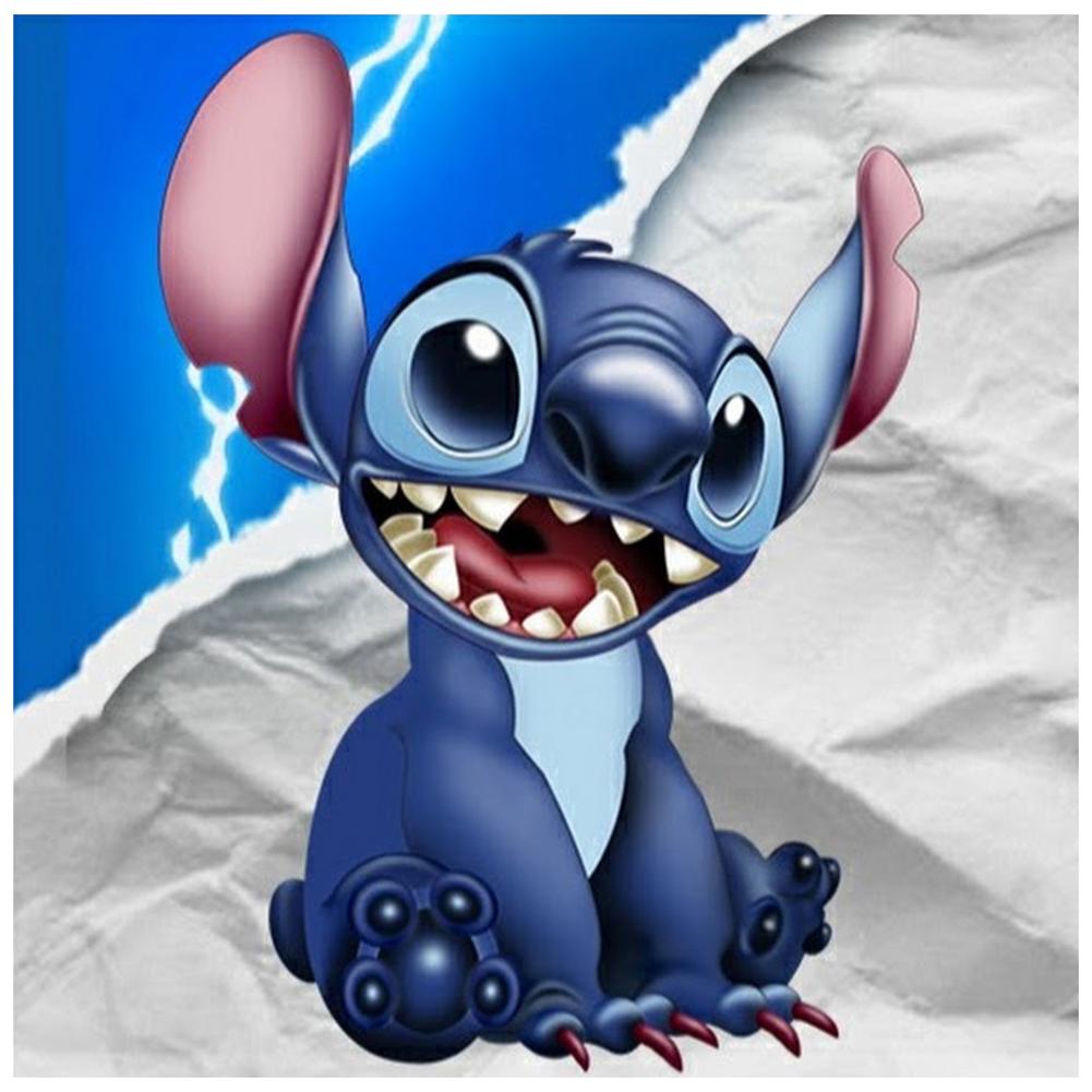 

Cartoon Blue Stitch - Round Drill Diamond Painting - 30*30CM, 501 Original