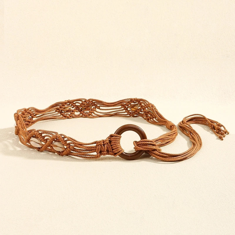 Casual Elegant Minimalist Geometric Braid Women’s Woven Belts