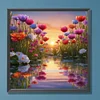 Mehrfarbige Blumen - runder Bohrer Diamond Painting - 30*30cm