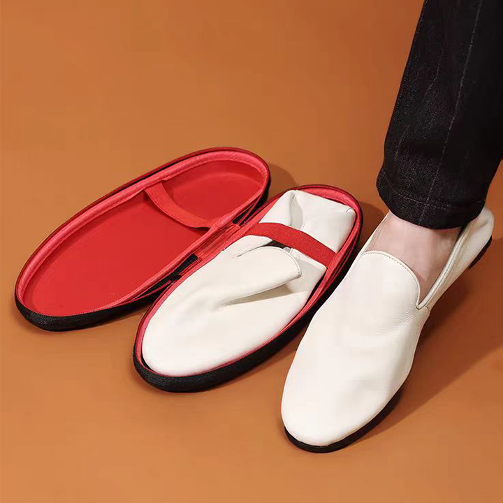 DANRRIO Summer Casual Leather White Slip-on Loafers Wallet Shoes DANRRIO.COM DANRRIO