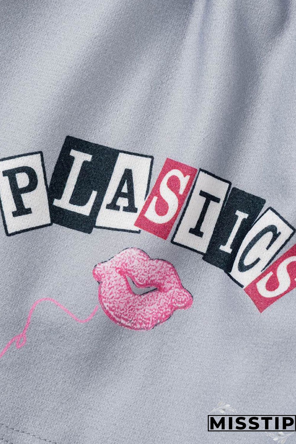 Cream White Casual Street Print Patchwork Buckle Short Sleeve Two Pieces