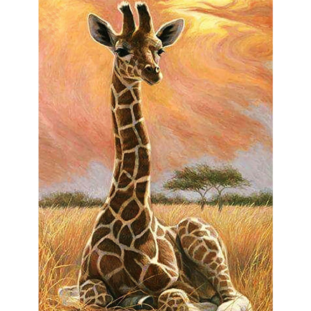 

(Multi-Size) Giraffe - Round/Square Drill Diamond Painting, Square diamond 30*40cm, 501 Original