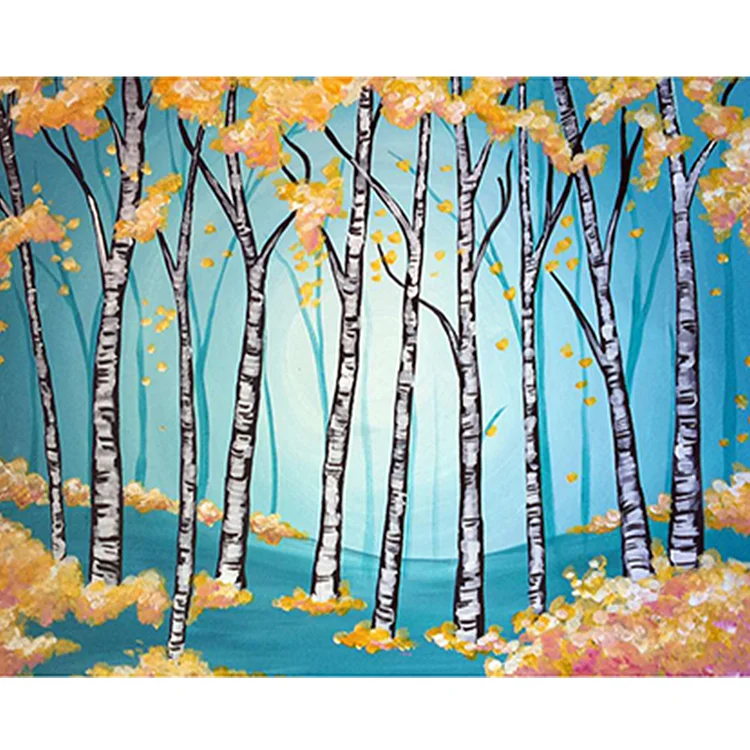 White Birch - Painting By Numbers - 50*40CM gbfke