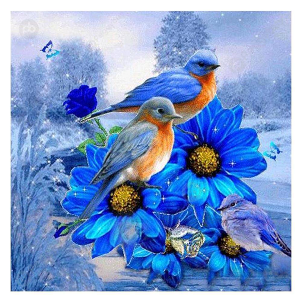 

30*30CM Round Drill Diamond Painting-Birds, 501 Original