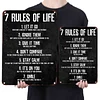 7 Rules Of Life - Vintage Metal Signs - 20*30cm/30*40cm - Warning