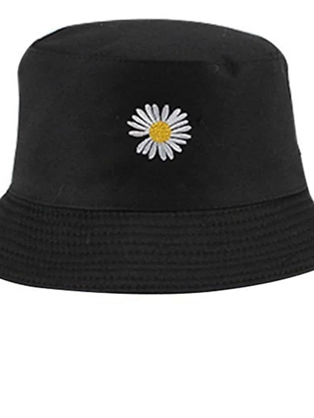 Women's Casual Sun Hat Print Daisy Sokid Color Sun Protection Hat