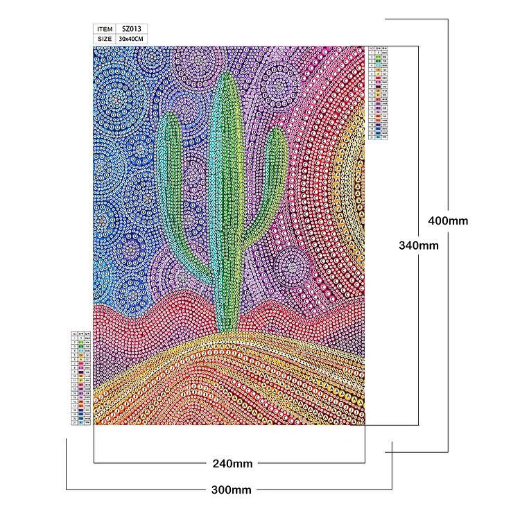 Full Drills Crystal Diamond Painting - Sunset Cactus - 30*30cm