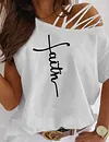 Faith Cold Shoulder Cutout Tee