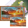 [Brand]Sunset At Sea - 16CT Stamped Cross Stitch - 55*36cm - Natural