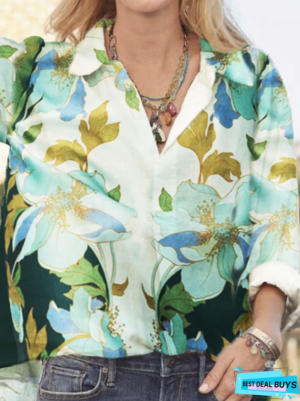 Floral Holiday Blouse