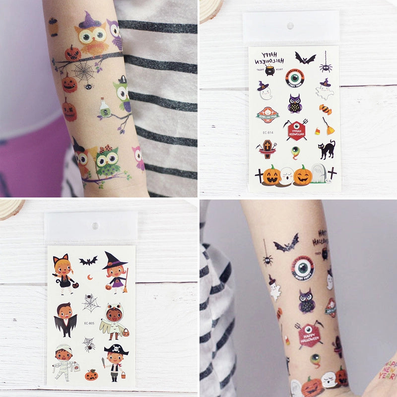 Halloween Pumpkin Masquerade Party Tattoo Stickers