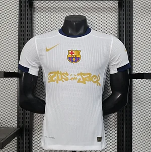 2024/2025 Player Edition Barcelona Home Travis Scott Joint Edition (White) 1:1 Thai Quality