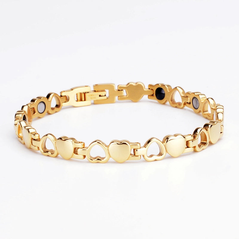 Shaokun Fashion Temperament Magnetic Bracelet Women’s Beautiful Simple Love Health Care Hollow Trend Bracelet