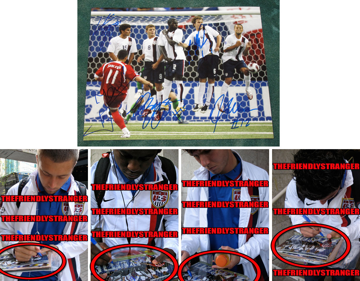 TEAM USA U-20 signed 8X10 Photo Poster painting EXACT PROOF - MICHAEL BRADLEY Jozy Altidore COA