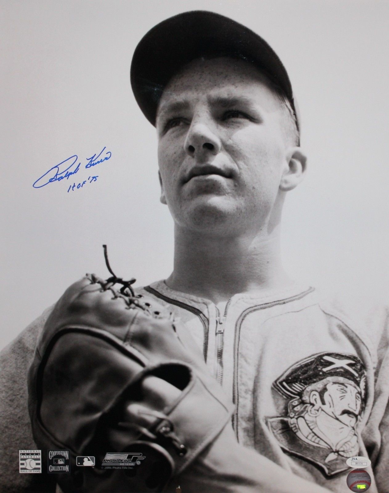 Ralph Kiner Autographed 16x20 B&W Up Close Photo Poster painting- JSA Authenticated