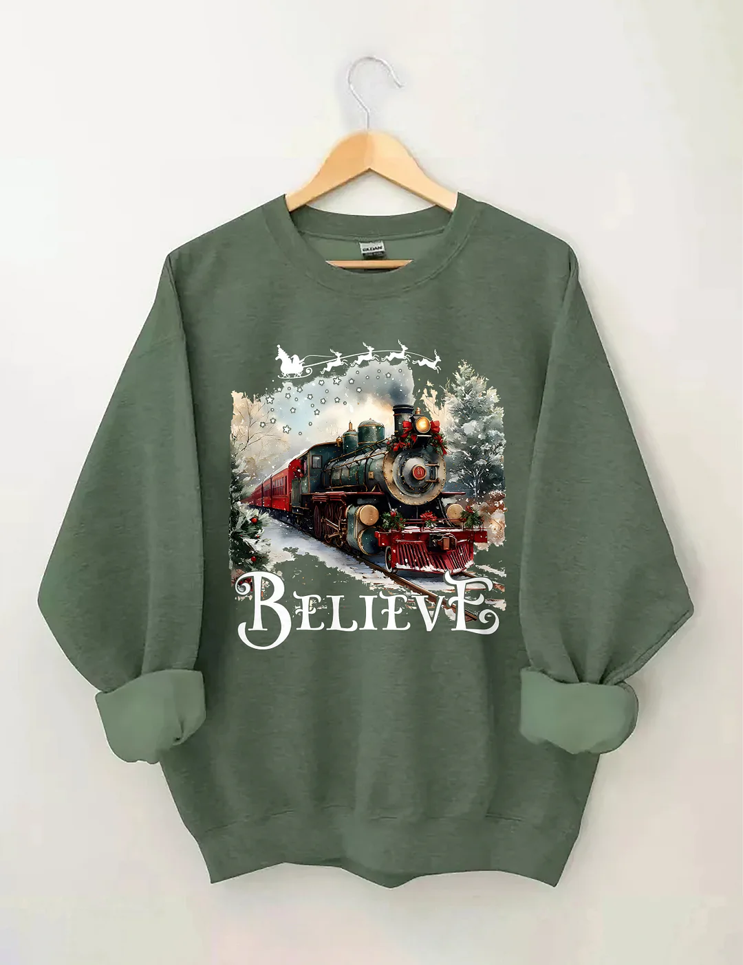Believe Train Christmas Sweatshirt
