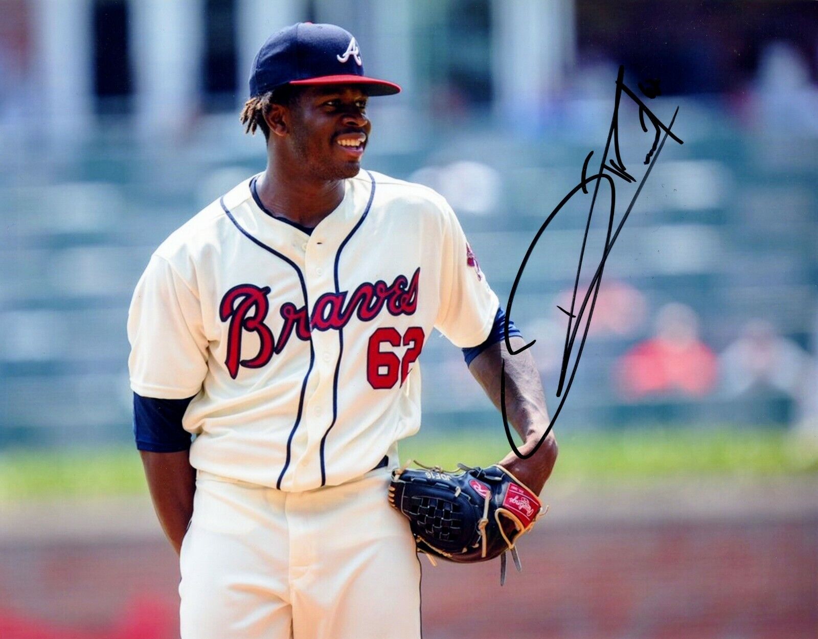 Touki Toussaint Signed 11x14 Photo Poster painting COA Auto Braves RC Rookie Auto Will Pass PSA