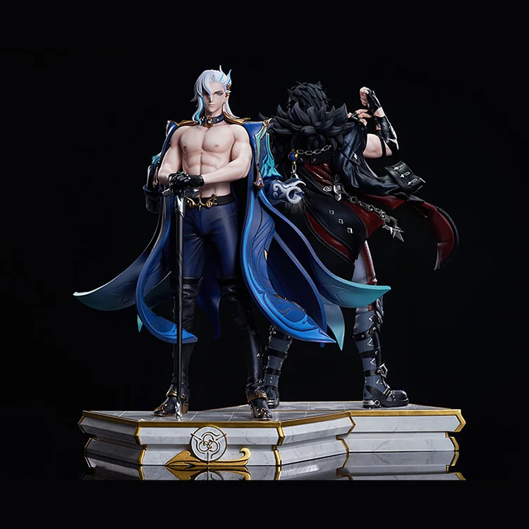 Genshin Toys - Wriothesley and Navilette Genshin Impact Figure Statues - ( Hande Made 50% Discount )