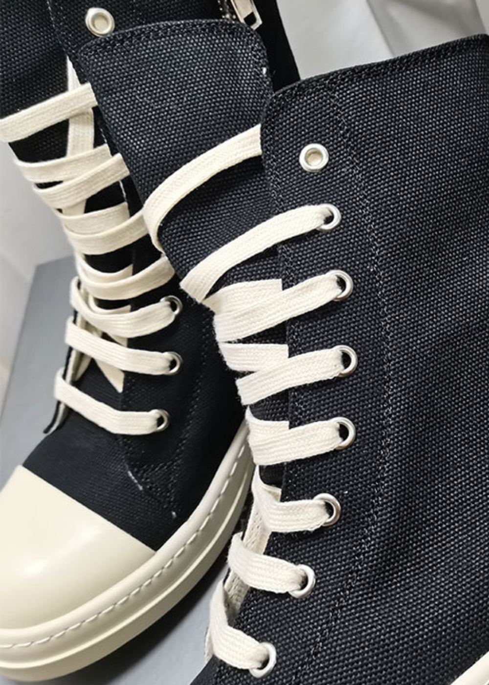 【RICK OWENS】スニークス ハイトップ キャンバス スニーカー Rick Owens Hight-top Canva Shoes
