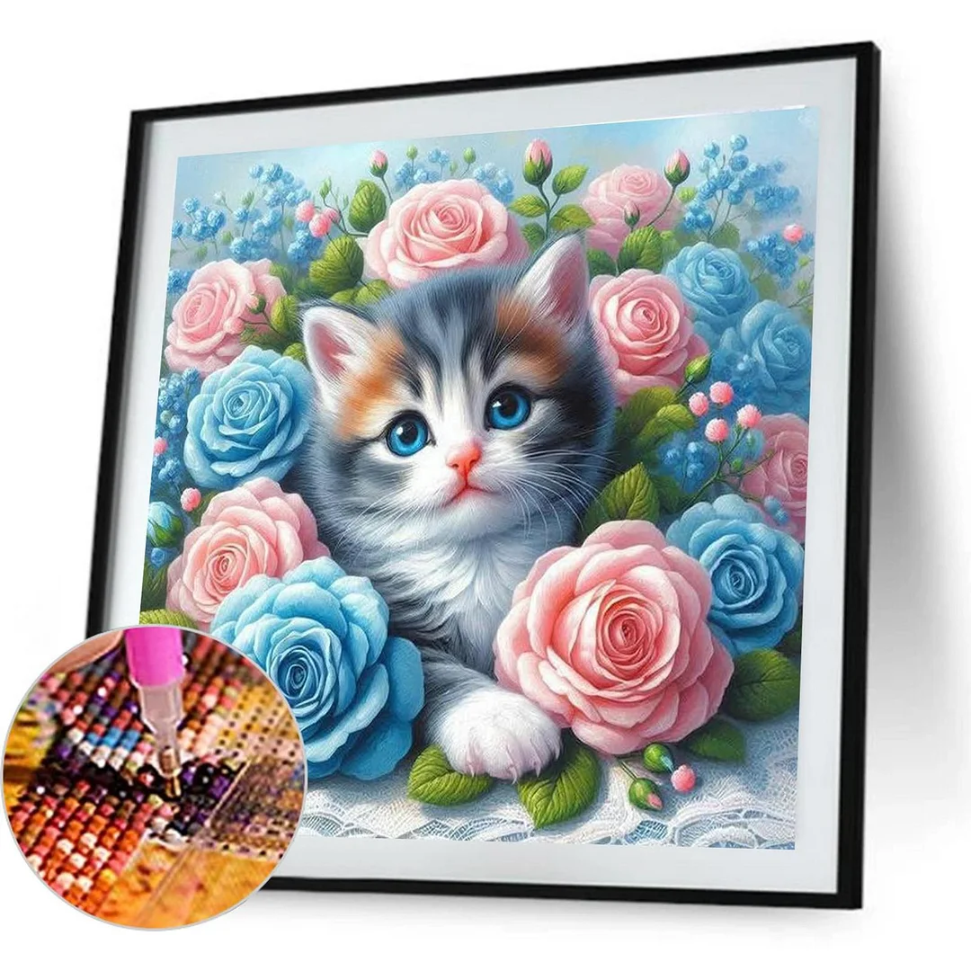Diamond Painting - Full Round Drill - Cat(Canvas|Canvas|40*40cm)
