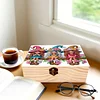 5D DIY Diamond Painting Handmade Wood Storage Box Crystal Storage Case (Girl)