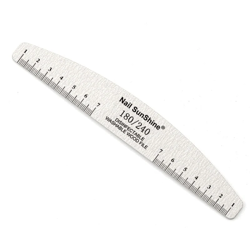 1Pc 80/100/150/180/240 Professional Half Moon Nail File Grinding Block File Nail Buffer Colorful Lime Manicure Pedicure DIY Tool-Nail Inspo