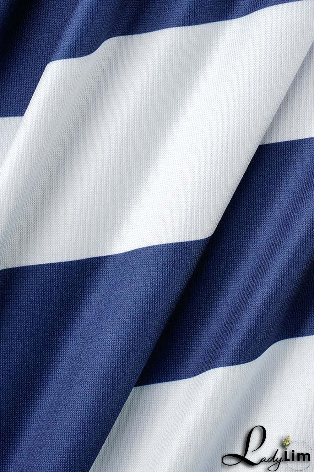 Deep Blue Fashion Casual Print Basic Oblique Collar Plus Size Two Pieces