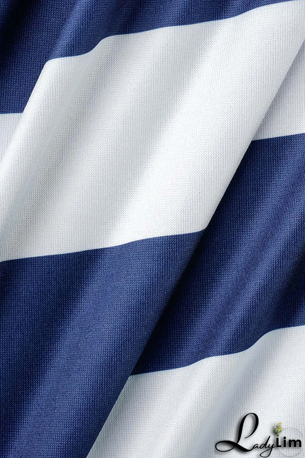 Deep Blue Fashion Casual Print Basic Oblique Collar Plus Size Two Pieces