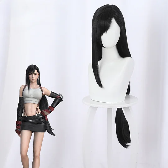 [Wetrose] Final Fantasy Tifa Lockhart SR Cosplay Costume Game Suit Wig Eardrop Full Set