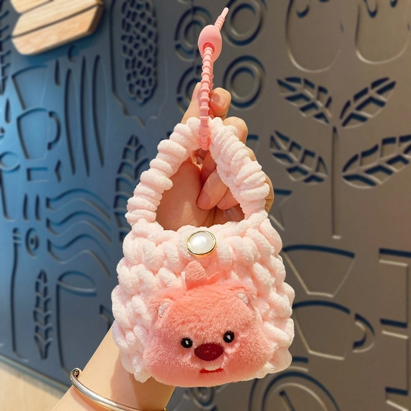 Cartoon Style Bear Plush Unisex Bag Pendant Keychain