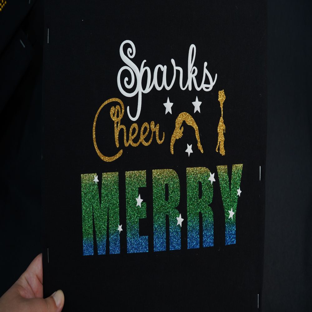 christmas Glitter Vinyl Transfer 9x6.5 inch