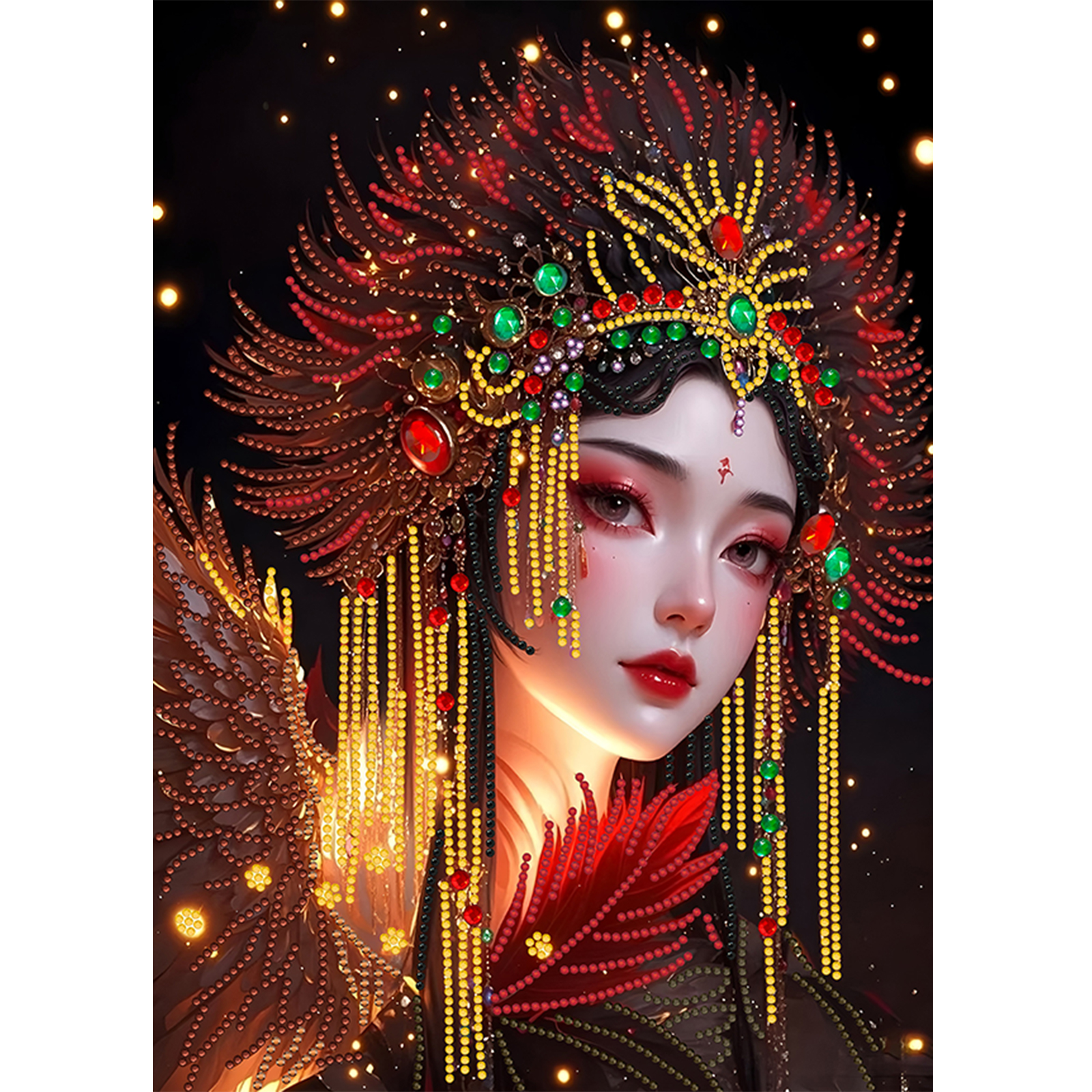 Diamond Painting - Partial Special Shaped - Beautiful Girl (30*40CM)