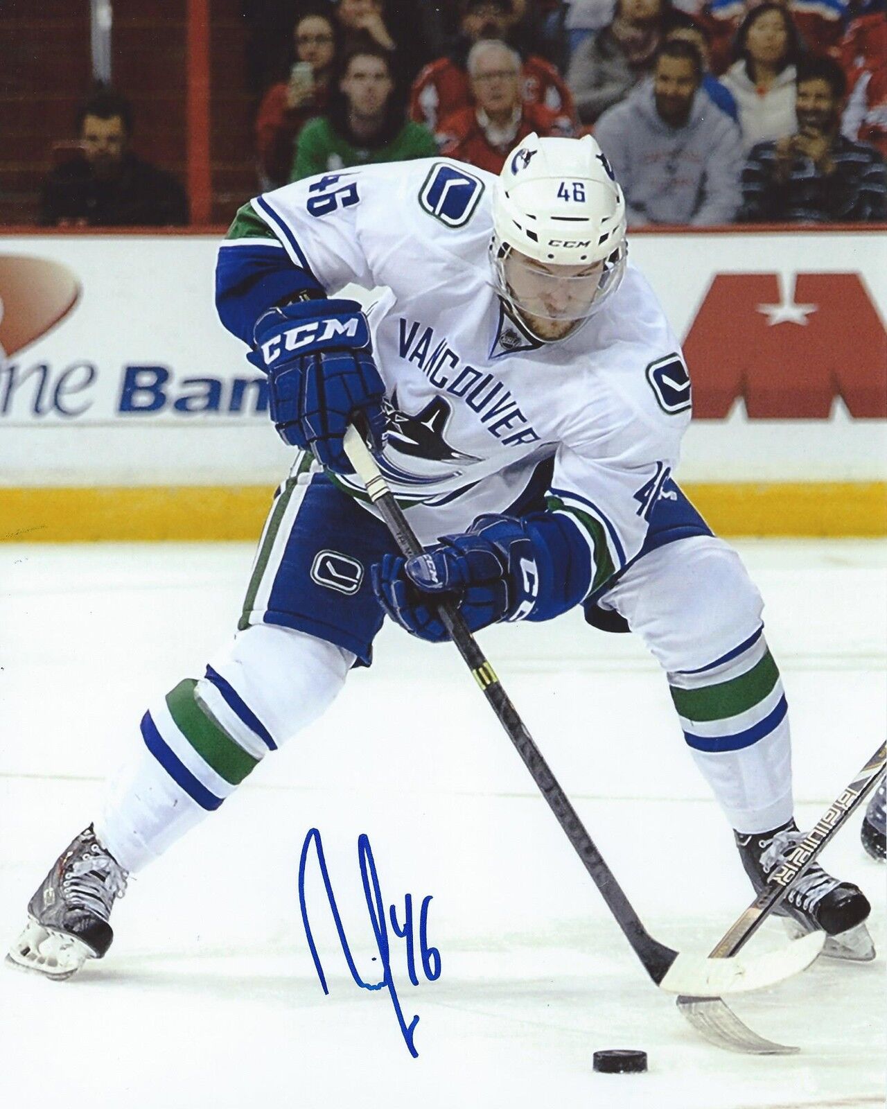 Nicklas Jensen Signed 8×10 Photo Poster painting Vancouver Canucks Autographed COA C