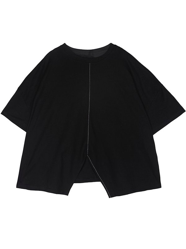 Original Solid Irregularity T-Shirts Tops