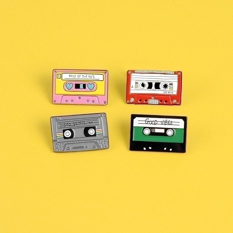 Fashion Pin Letter Tape Alloy Stoving Varnish Unisex Brooches