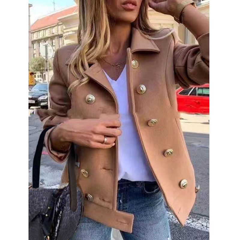 Fashion Double-Breasted Short Jacket wearshes
