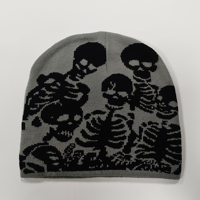 Sopula Unisex Skull Jacquard Funny Horror Knitted Hat - SOPULA