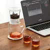 Portable Home Automatic Tea Brewing Set, Glass Teapot with Tea and Water Separator