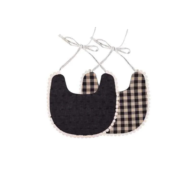 2020 Brand New Infant Baby Girl Boy Bib Kid Toddler Dinner Feeding Tassel Double-deck 100% Cotton Linen Burp Cloths Saliva towel