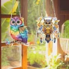 2Pcs Diamond Painting Owl Diamond Art Pendant Wall Decor