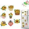 8pcs DIY Sunflower Diamond Painting Acrylic Fridge Magnet