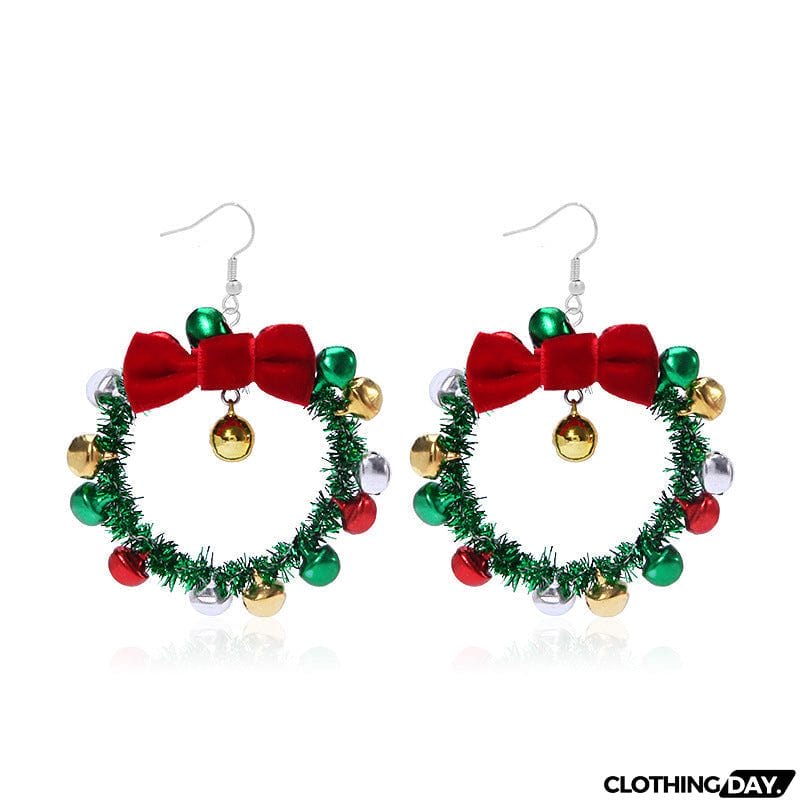 Christmas Tree Tassel Garland Bell Earrings Earrings