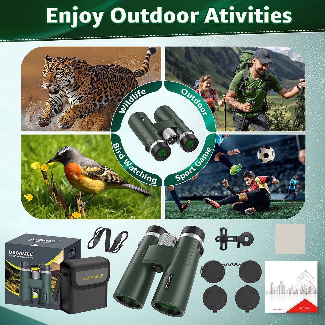  BEBANG 10x42 HD Binoculars for Adults, Large View Binoculars with Clear Low Light Vision,Binoculars for Bird Watching Travel