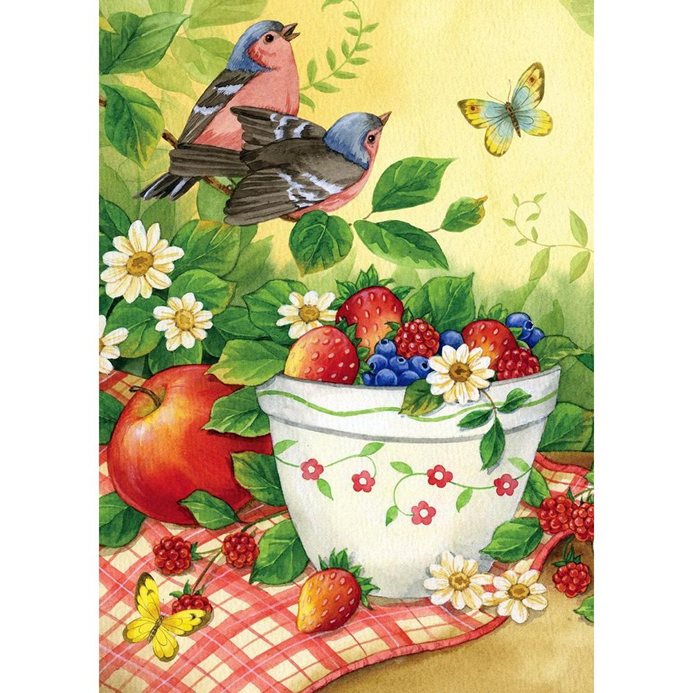 

30*40CM-Round Drill Diamond Painting-Bird Landscape, 501 Original