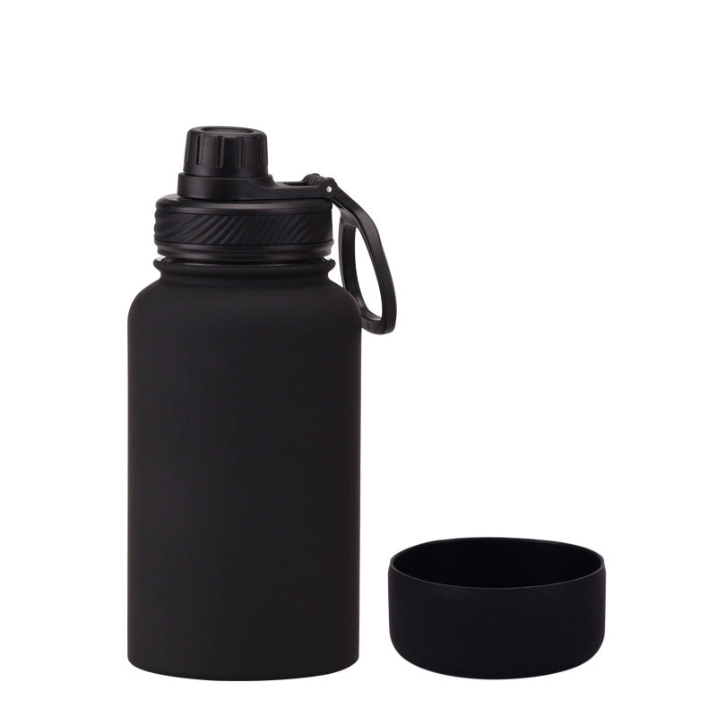 Casual Solid Color Stainless Steel Silica Gel Water Bottles 1 Piece
